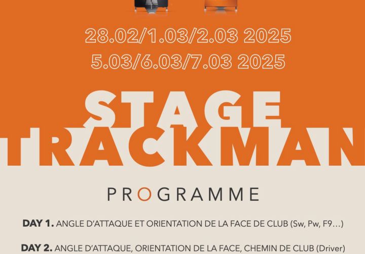 Stage avec l'aide du trackman proposé par Clément