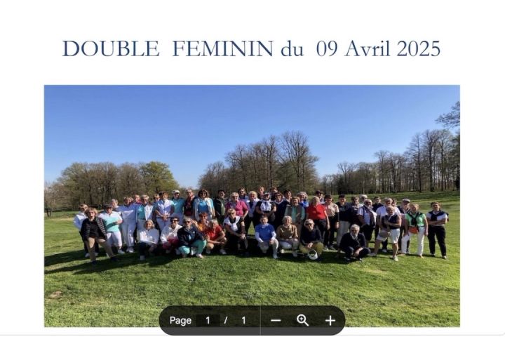 Double Féminin au golf du Château d'Avoise ce 9 Avril 2025